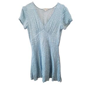 L.A. Hearts Baby Blue Floral Short Sleeve Sun Dress